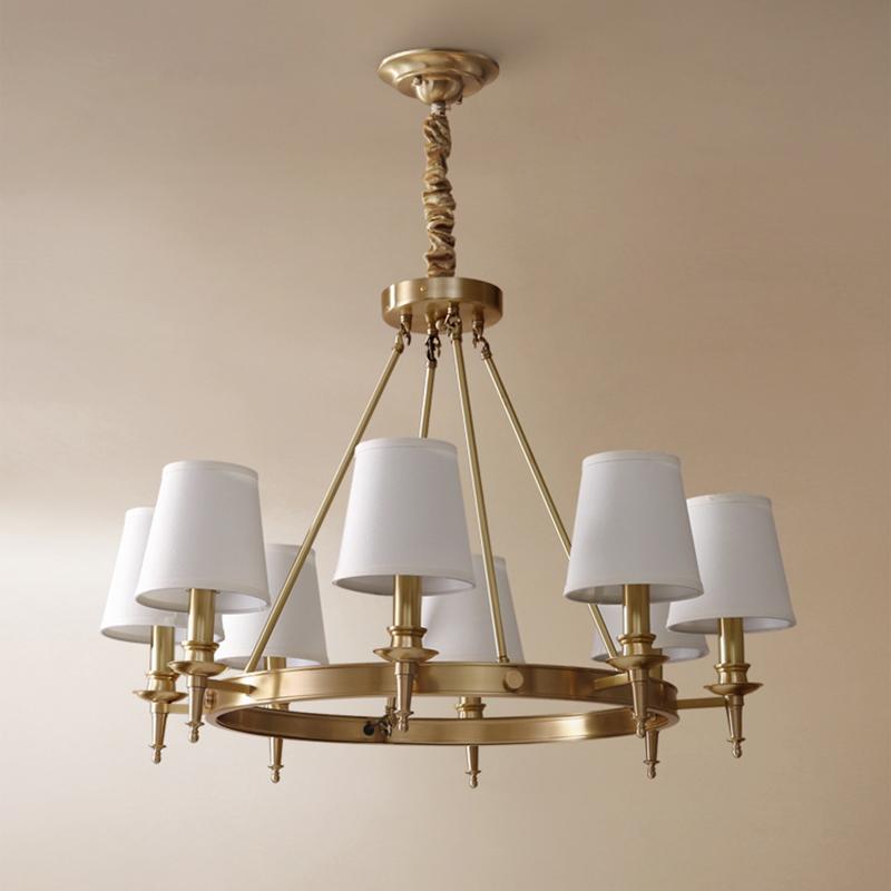 brushed brass chandelier