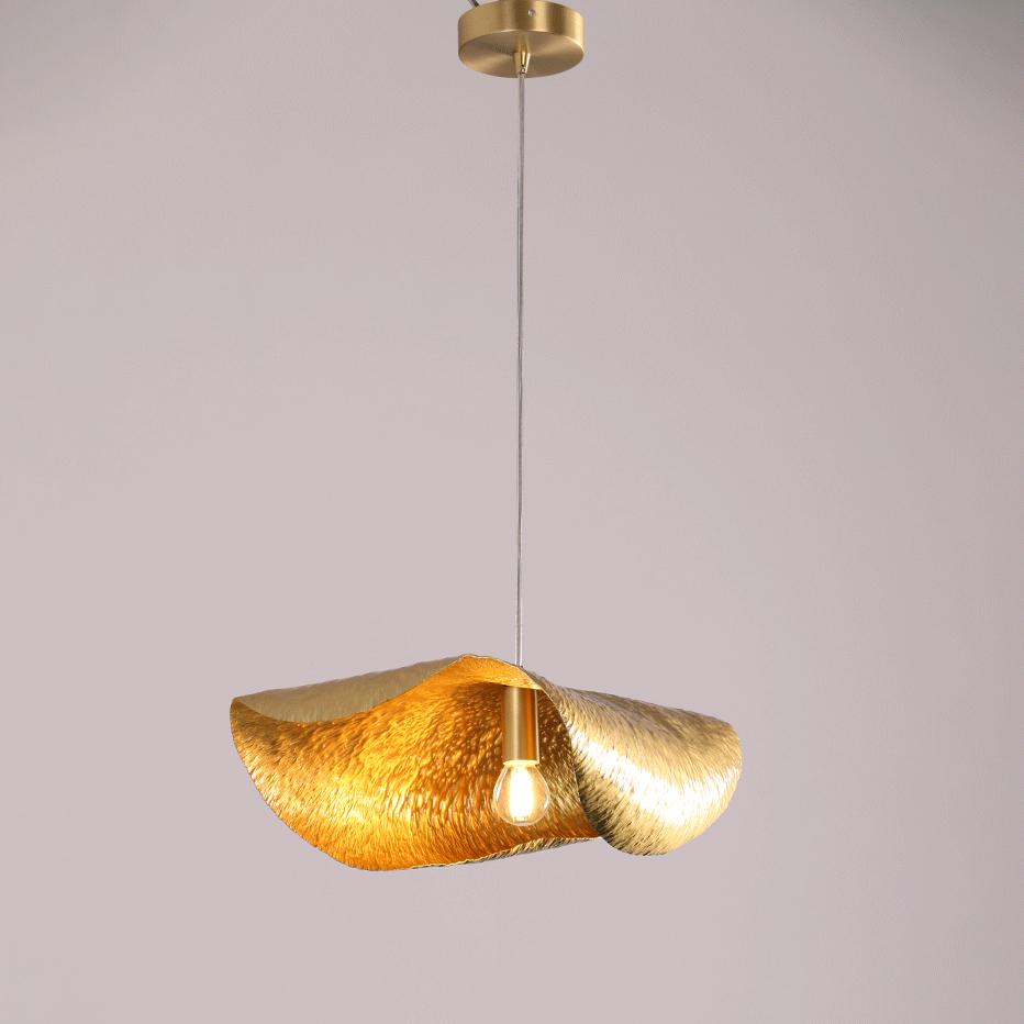 Hammered brass suspension light - Beat brass Pendant Lamp - mooielight