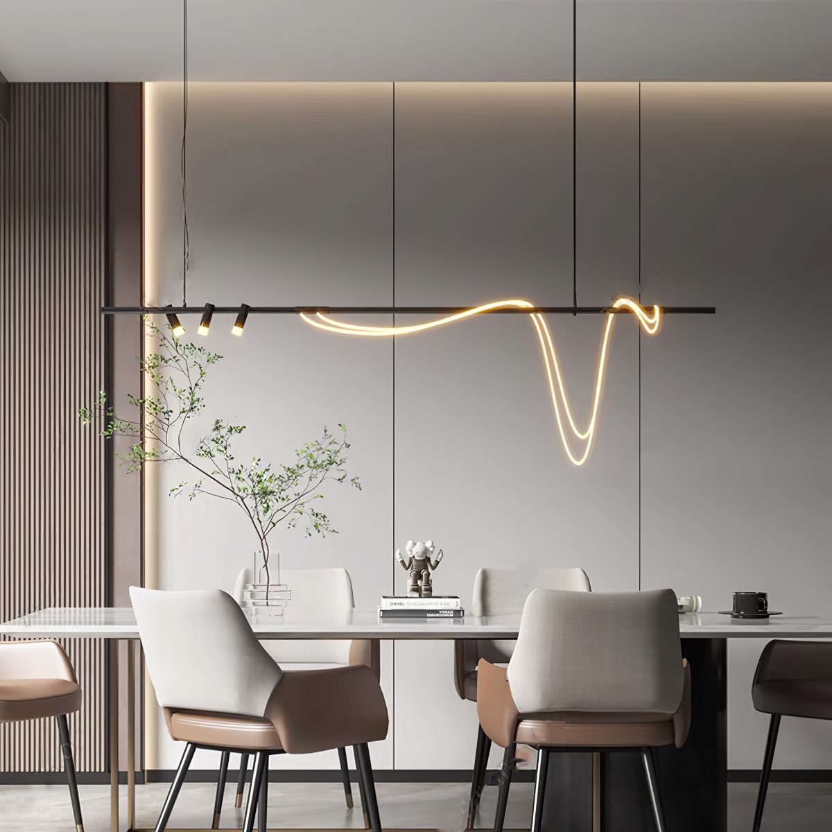 Linear shop led chandelier