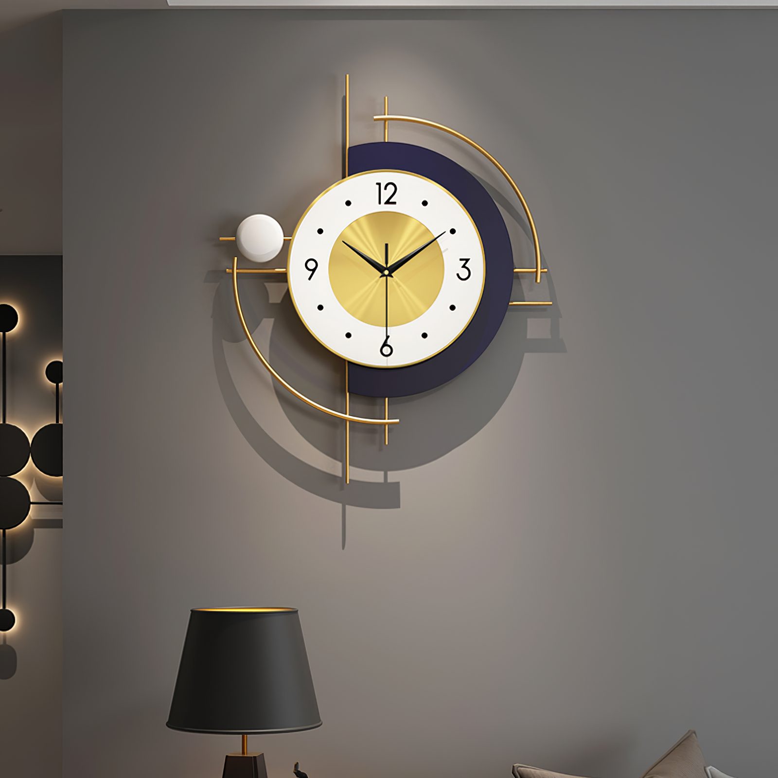 Half-circle Wall-mounted Clock - Mooielight