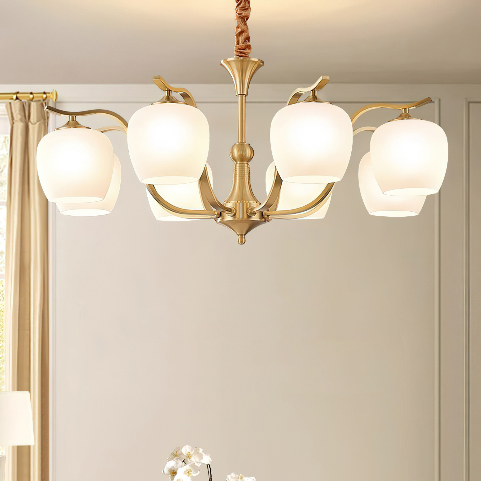 Brass chandelier - Mooielight